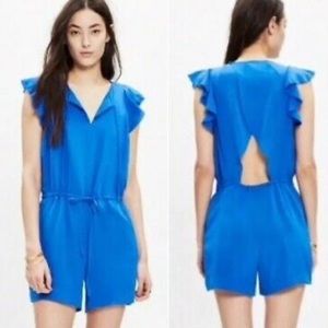 Madewell Silk Blue XS Romper